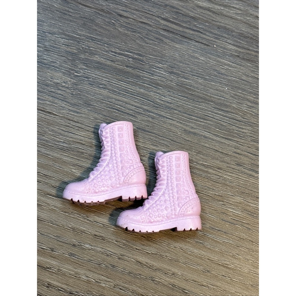 Barbie Fashionista Light Pink "Studs" Combat Boots Replacement Shoes Doll Size